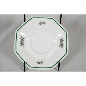 NIKKO Christmastime Holly Leaves Teacup Saucer Replacement Piece Made in Japan